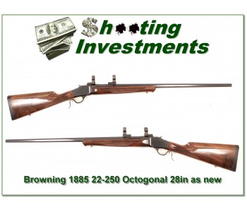 [SOLD] Browning 1885 22-250 28in Octagonal barrel as new